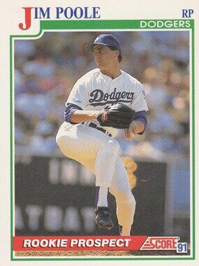 Jim Poole - Score '91 Rookie Prospect Baseball Card